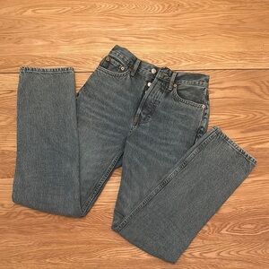 TOPSHOP Classic Blue Denim Dad Jeans W24/L32